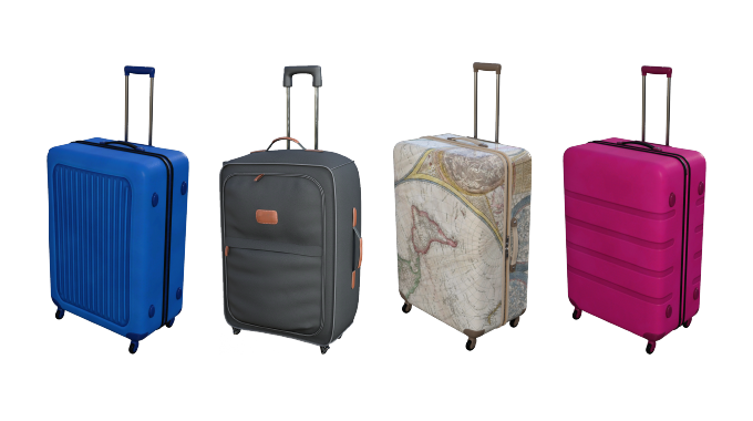 様々なタイプのスーツケース